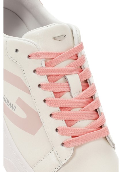 Kadın Bej New Era Bağcıklı Deri Sneaker G03G100028