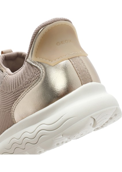 Kadın Bej Spherica Plus Bağcıklı Kalın Tabanlı Kumaş Sneaker D557MA06KBNCH62L