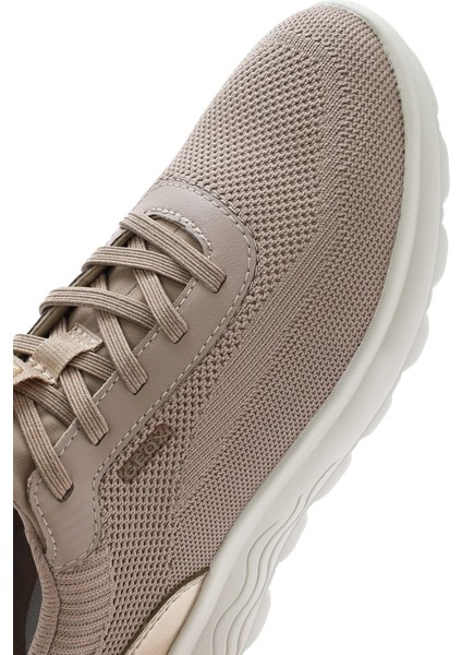 Kadın Bej Spherica Plus Bağcıklı Kalın Tabanlı Kumaş Sneaker D557MA06KBNCH62L