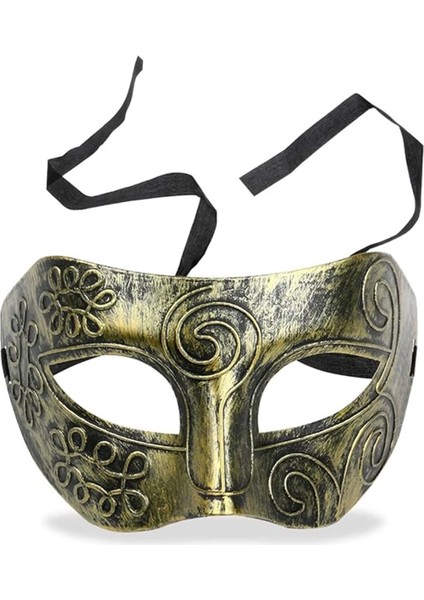 Altın Eskitme Yüz Maskesi - Antik Tarz Balo Maskesi fırsatları