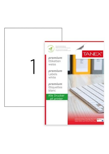 Lazer Etiket 210*297 Tw-2000