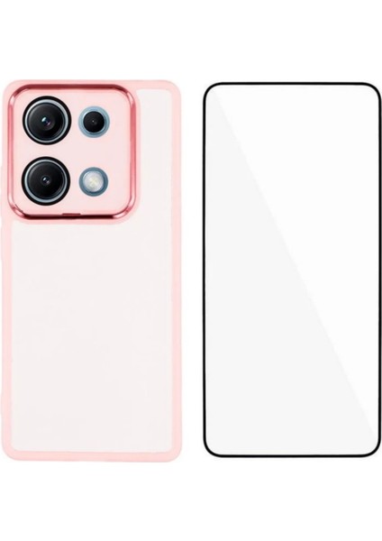 Xiaomi Redmi Note 14S 4g Tpu Kılıf Temperli Camlı Elektroliz Çerçeve Arka Kapak (Yurt Dışından)