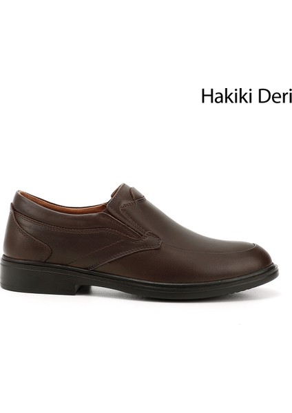 Erkek Kahve Hakiki Deri Klasik Comfort Ayakkabı