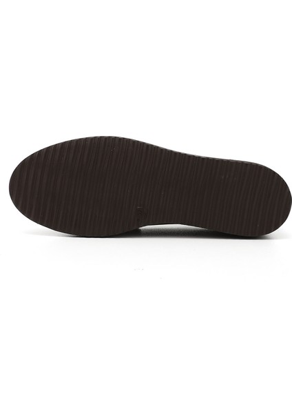 Gön Hakiki Deri Yuvarlak Burun Dolgu Taban Loafer Kadın Günlük Ayakkabı 24092 fırsatları