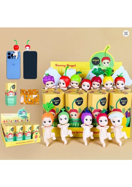 Sonny Angel Kendinden Yapışkanlı Cep Telefonu Tablet Araç Aksesuarı Sebze Serisi Karışık Gönderim
