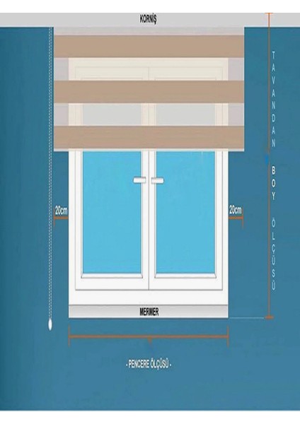 Beyaz Dar Plise Zebra Stor Perde Altı Etekli modelleri