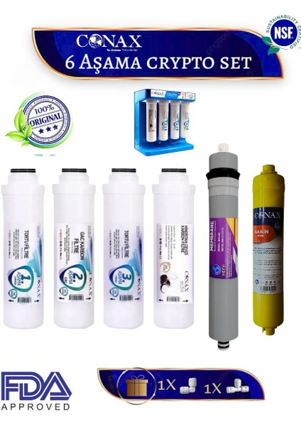 Crypto Su Arıtma Cihazı Tüm Filtre Seti