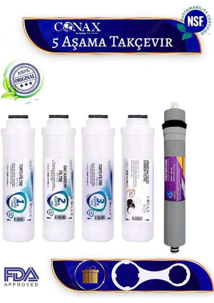 Su Arıtma Class Tak Çevir 5'li Filtre Seti