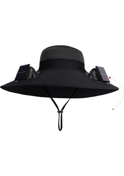 Yaz Aylarında Açık Havada Çok Amaçlı Eğlence Amaçlı Erkek Nefes Alabilen Çabuk Kuruyan Balıkçı Şapkası Için Güneş Fanı Şapkası (Yurt Dışından)