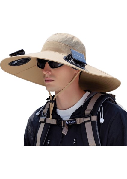 Yaz Aylarında Açık Havada Çok Amaçlı Eğlence Amaçlı Erkek Nefes Alabilen Çabuk Kuruyan Balıkçı Şapkası Için Güneş Fanı Şapkası (Yurt Dışından)