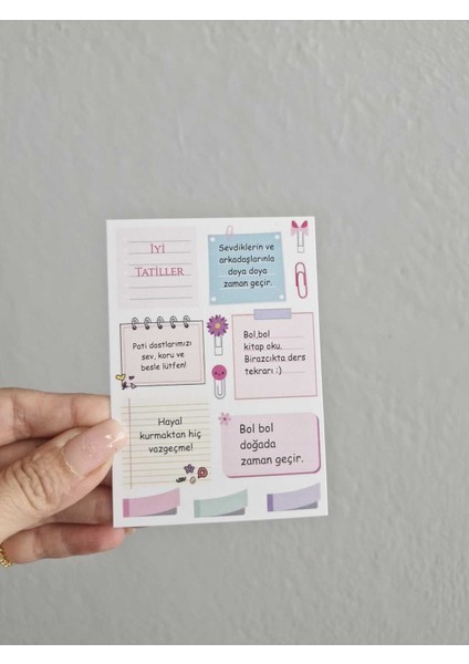 Iyi Tatiller Temalı Bileklik Kartı-Tatil Kartı-Çok Amaçlı Kart 7*10 cm - 30 Adet