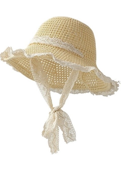 Yazlık Dantel Katlanabilir Güneş Şapkası (Yurt Dışından)