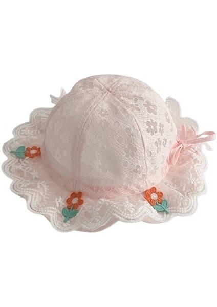 Bebek Kız Şapkası Yaz Ince Büyük Siperlik Nefes Alabilen File Balıkçı Şapkası Kız Prenses Güneş Koruma Havza Şapka (Yurt Dışından)