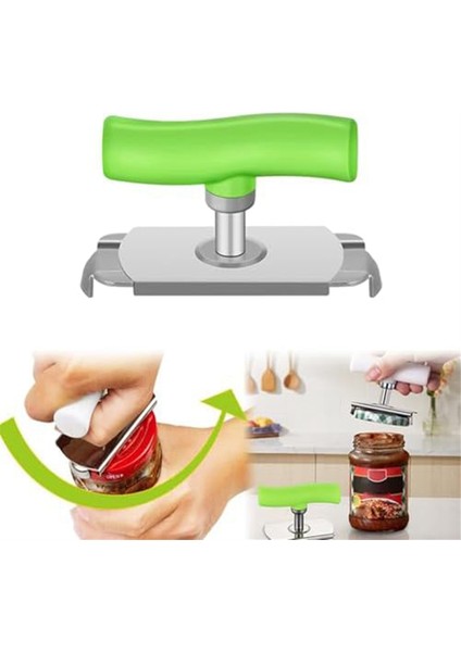 Zahmetsiz Kavanoz, Yaşlılar Için Şişe Açıcıları Açıcılar Kolay Açık Kapak Açıcı Ayarlanabilir Kavrama Paslanmaz Çelik Yeşil (Yurt Dışından) indirimleri