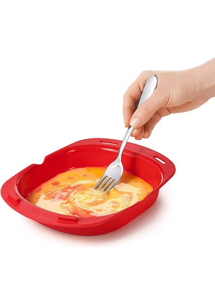 2 Paket Silikon Omlet Yapıcı, Mikrodalga Fırın Çubuk Olmayan Omlet Maker Yumurta Rulo Pişirme Tavası Omlet Araçları (Yurt Dışından)