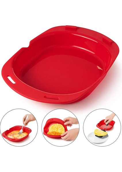 2 Paket Silikon Omlet Yapıcı, Mikrodalga Fırın Çubuk Olmayan Omlet Maker Yumurta Rulo Pişirme Tavası Omlet Araçları (Yurt Dışından)