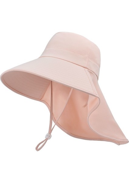 Kadınlar Için Yeni Güneş Şapkası Açık Havada Ultraviyole Işınlarına Karşı Geniş Kenarlı Güneş Şapkası Boyun Koruma Şal Entegre (Yurt Dışından)
