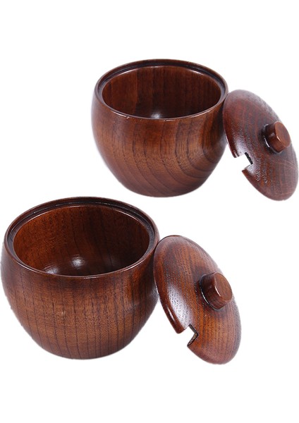 Masif Ahşap Baharat Kavanoz Şeker Kase Tuzlu Biber Baharat Kutusu Japon Tarzı ve Kapak Mutfak Aleti (Yurt Dışından) modelleri