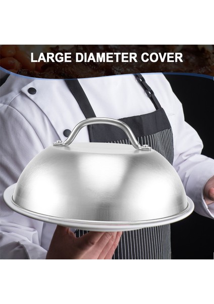 Paslanmaz Çelik Biftek Kapağı Kalın Batı Restoranı Batı Gıda Kapağı El Kolu Biftek Kapağı Yarım Küre Kapak (Yurt Dışından) fırsatları