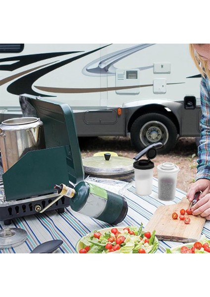 2 Adet Tuz ve Karabiber Kamp Için Piknik Açık Havada Mutfak Öğle Yemeği Kutuları Seyahat Baharat Dağıtıcı (Yurt Dışından) fırsatları