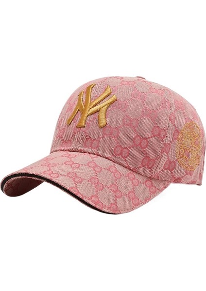 Işlemeli Harf Şapka Tüm Maç Beyzbol Şapkası Kadın Spor Şapkası Açık Hava Güneş Koruması (Yurt Dışından)