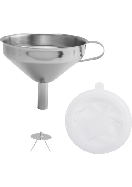 5.1 Inç 304 Paslanmaz Çelik Mutfak Hunisi, Sıvı Aktarmak Için 200 Örgü Gıda Filtresi Süzgeç, Yağ, Reçel Yapmak (Yurt Dışından)