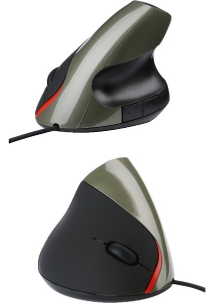 USB Optik Dikey Fare Ergonomik Dik Bilek Fare 5 Düğmeli Kablolu Fare (Yurt Dışından)