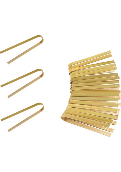 20PCS Ahşap Bambu Maşalar Yemek Pişirme Eşyaları Mini Bambu Maşalar Pişirme Için Doğal Tost Maşaları (Yurt Dışından)