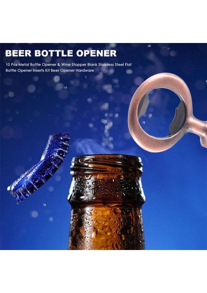 10 Pcs Metal Şişe Açıcı ve Şarap Durdurucu Boş Paslanmaz Çelik Düz Şişe Açıcı Kiti Bira Açıcı Donanımı (Yurt Dışından) indirimleri