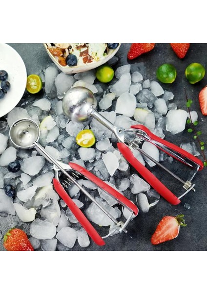 3cm Dondurma Kepçesi Kurabiye Topu Paslanmaz Dondurma Top Kaşık Meyveleri Topu Patates Püresi Mutfak Alet-Kırmızı (Yurt Dışından) fiyatları