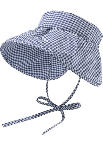 2025 Yeni Taze Ekose Yaz Güneş Koruması Uv Koruması Içi Boş Üst Büyük Şapka (Yurt Dışından)