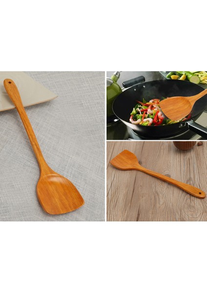 4pcs Ahşap Mutfak Eşyaları Boya Yok Yapışmaz Tencere Masif Ahşap Kürek Seti Saf Tik Masif Ahşap Uzun Sap Kürek Aracı (Yurt Dışından) indirimleri