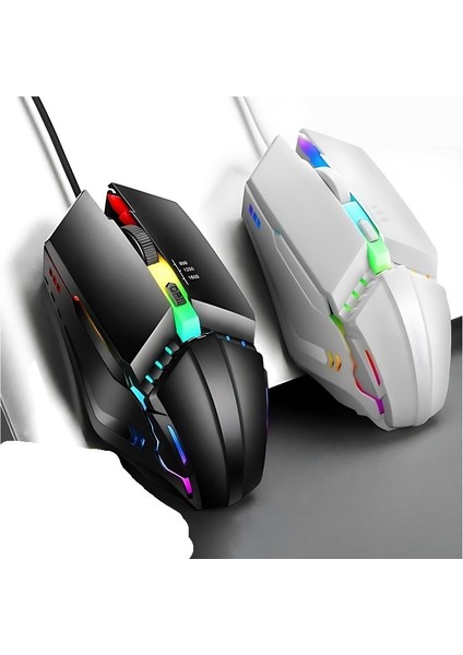 Ofis Faresi Renkli Işıklı Fare Klavye Oyun Faresi USB Kablolu Fare (Yurt Dışından) fiyatları