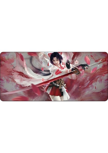 Naraka: Bladepoint Mouse Pad Ekstra Büyük Kalınlaştırılmış E-Spor Oyun Pedi Bilgisayar Klavye Pedi Iki Boyutlu Masaüstü Pedi Boyut: 800*300*2MM (Yurt Dışından)