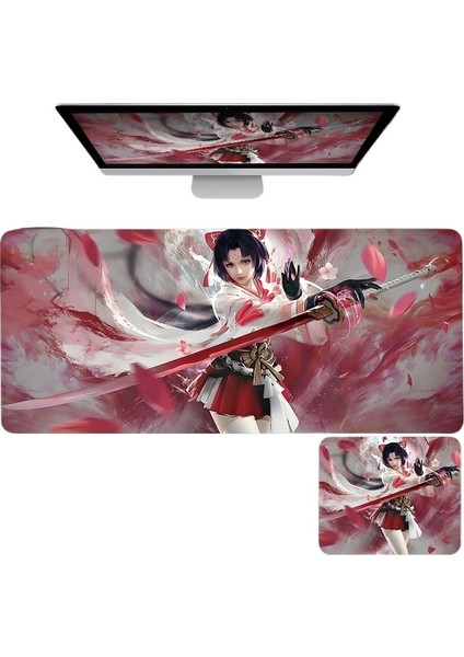 Naraka: Bladepoint Mouse Pad Ekstra Büyük Kalınlaştırılmış E-Spor Oyun Pedi Bilgisayar Klavye Pedi Iki Boyutlu Masaüstü Pedi Boyut: 800*300*2MM (Yurt Dışından) modelleri
