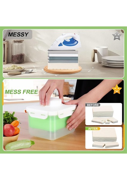 Tofu Press, Ayarlanabilir Tofu Pres Bulaşık Makinesi Güvenli, Damla Tepsisi ile Büyük Vegan Tofu Presser Drenajı, Hızla Çıkarma (Yurt Dışından) fırsatları