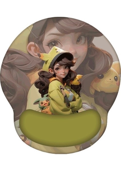 Mouse Pad Bilek Desteği Klavye Bilek Desteği Kızlar Ofis Bilgisayar Silikon Kaymaz Mat (Yurt Dışından)