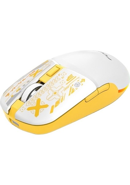 Sessiz Fare Kablosuz Şarjlı Çift Modlu Rgb Ergonomik Bluetooth Fare (Yurt Dışından)