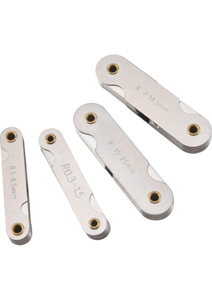 Radıus Gösterge Seti, 4pcs Paslanmaz Çelik Yarıçap Filetet Gösterge Ölçüm Aracı (R0.3-1.5/ R1-6.5/ R7-14.5/ R15-25) (Yurt Dışından) fiyatları