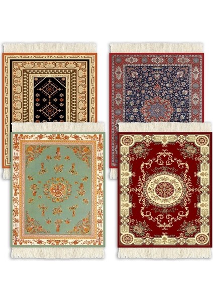 4 Adet Set Halı Altlığı Oryantal Tasarım Halı Içecek Matı Püskül Halı Altlığı Yalıtım Pedi Dalga Fare Altlığı 130MMX190MM (Yurt Dışından) modelleri