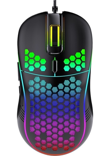 Kablolu Oyun Faresi Hafif Içi Boş Işıklı Delik (Yurt Dışından)