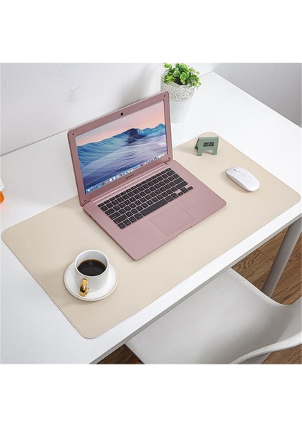 Yeni Büyük Boy Mouse Pad Düz Renk Kilit Kenarlı Deri Masa Matı Su Geçirmez ve Kir Tutmayan Bilgisayar Masa Matı (Yurt Dışından)