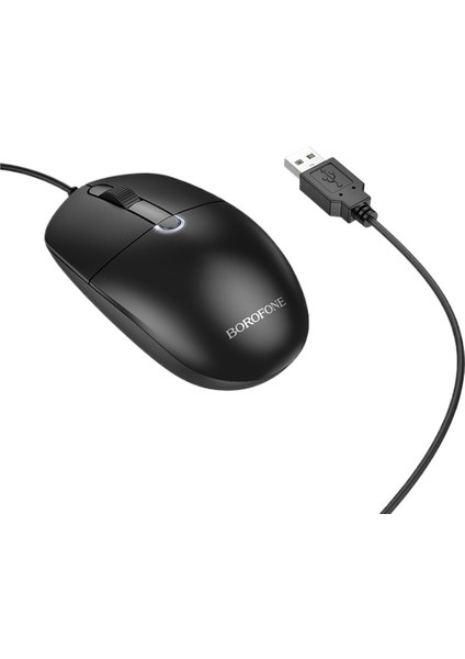 Borofone BG17 Masaüstü Dizüstü Bilgisayar Için Uygun Kablolu Iş Faresi USB Ofis Düğmeli Fare (Yurt Dışından) fiyatları
