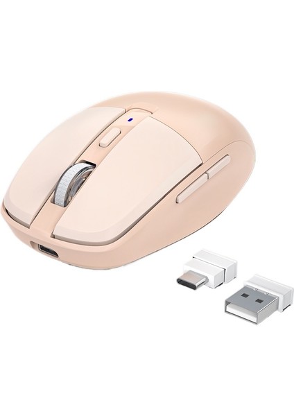 Çift Alıcılı, Type-C/usb2.4g, Bluetooth 5.1, Üç Modlu, Kablosuz, Rgb Şarjlı, Sessiz Fare (Yurt Dışından)