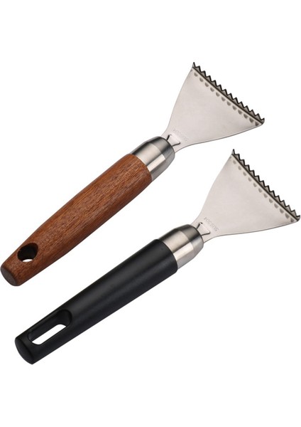 Paslanmaz Çelik Taşınabilir Balık Ölçekleyici Kablosuz Mutfak Balık Ölçeklendiricisi, Balık Temizleme Aracı Balık Ölçeği Çıkartma (Yurt Dışından)