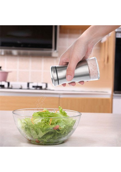 Cam Taban Tuzu ve Ayarlanabilir Delikli Biber Çalkalayıcılarla Yerleştirilmiş Paslanmaz Çelik Tuz ve Karabiber Çalkalayıcılar (Yurt Dışından) fırsatları