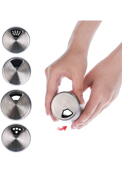 Cam Taban Tuzu ve Ayarlanabilir Delikli Biber Çalkalayıcılarla Yerleştirilmiş Paslanmaz Çelik Tuz ve Karabiber Çalkalayıcılar (Yurt Dışından) indirimleri