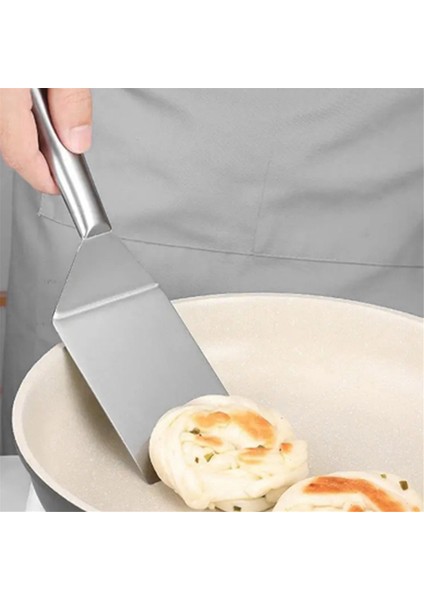 Paslanmaz Çelik Spatula Düz Spatula Büyük Balık Turner Grill Barbeque Turner Griddle Scraper Biftek Spatula Krep A (Yurt Dışından) indirimleri