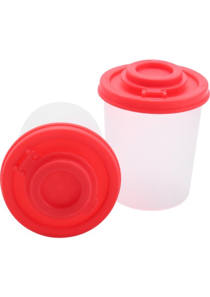 2 Orta Tuz ve Biber Shaker Nem Kanıtı, Kırmızı Kapaklı Tuzlu Tuluşma Kapaklar Plastik Hava Geçirmez Baharat Kavanoz Dispenser (Yurt Dışından)