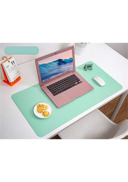 Deri Mouse Pad Bilgisayar Ekstra Büyük Kir Tutmaz Yemek Masası Yan Masa Tezgah Yüzeyi Pedi Iki Renkli Çalışma Masası Pedi (Yurt Dışından)